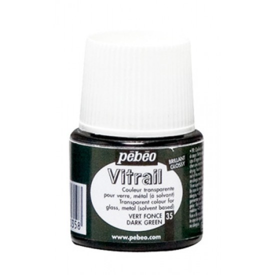Pebeo Vitrail Διάφανη Βαφή Γυαλιού - 35 Σκούρο Πράσινο Pebeo Vitrail Διάφανη Βαφή Γυαλιού - 35 Σκούρο Πράσινο